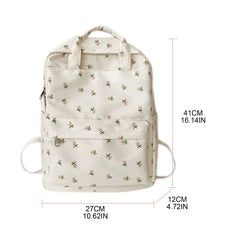 Women's Laptop Bag Floral Print Work School Travel Daypack Purse Medium Backpack