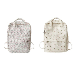 Women's Laptop Bag Floral Print Work School Travel Daypack Purse Medium Backpack