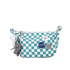 Women's Large Canvas Shoulder Bag Plaid Crossbody Messenger Bag