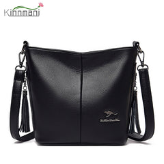 Women's Large Capacity Bucket Bag PU Leather Shoulder Bag