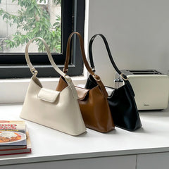 Women's Large-capacity Shoulder Bag PU Leather Underarm Bag