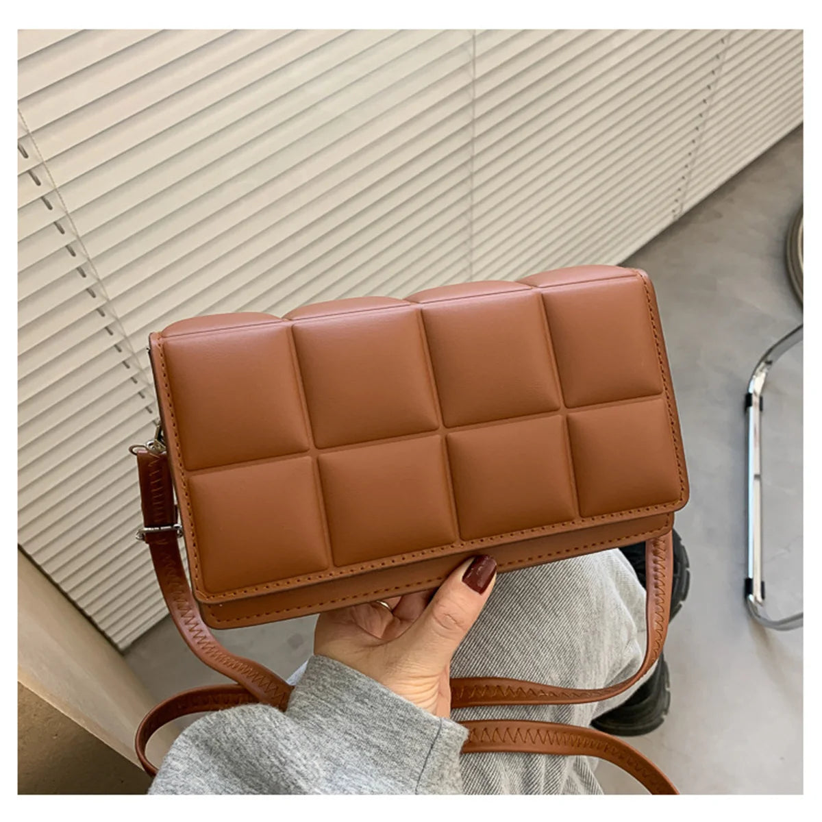 Women's Leather Handbags Messenger Solid Colors Concise Shoulder Crossbody Bags