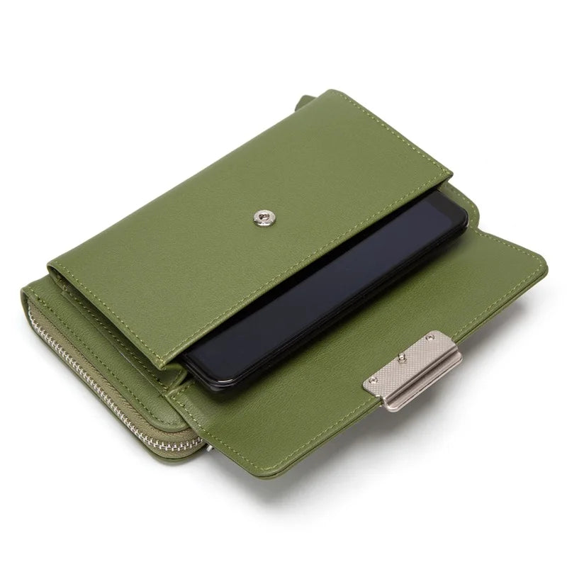 Women's Leather Mini Phone Wallet Shoulder Bag Purse Small Handbag