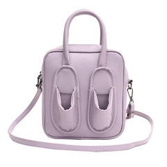 Leather Shoulder Bag Slippers Outer Handbag Zipper Square Casual Crossbody Bag