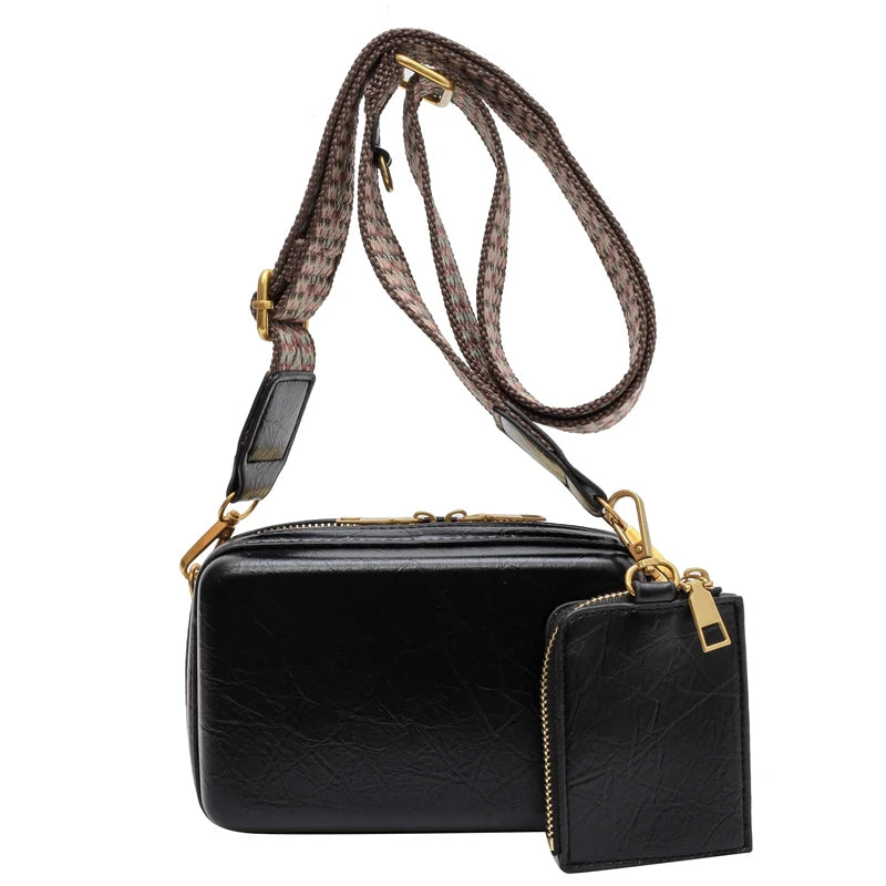Leather Shoulder Bag Crossbody Box Tote Vintage Messenger