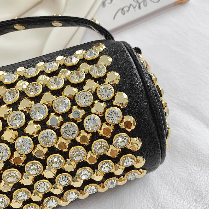 Women's Leather Shoulder Bags Diamond Crossbody Tote