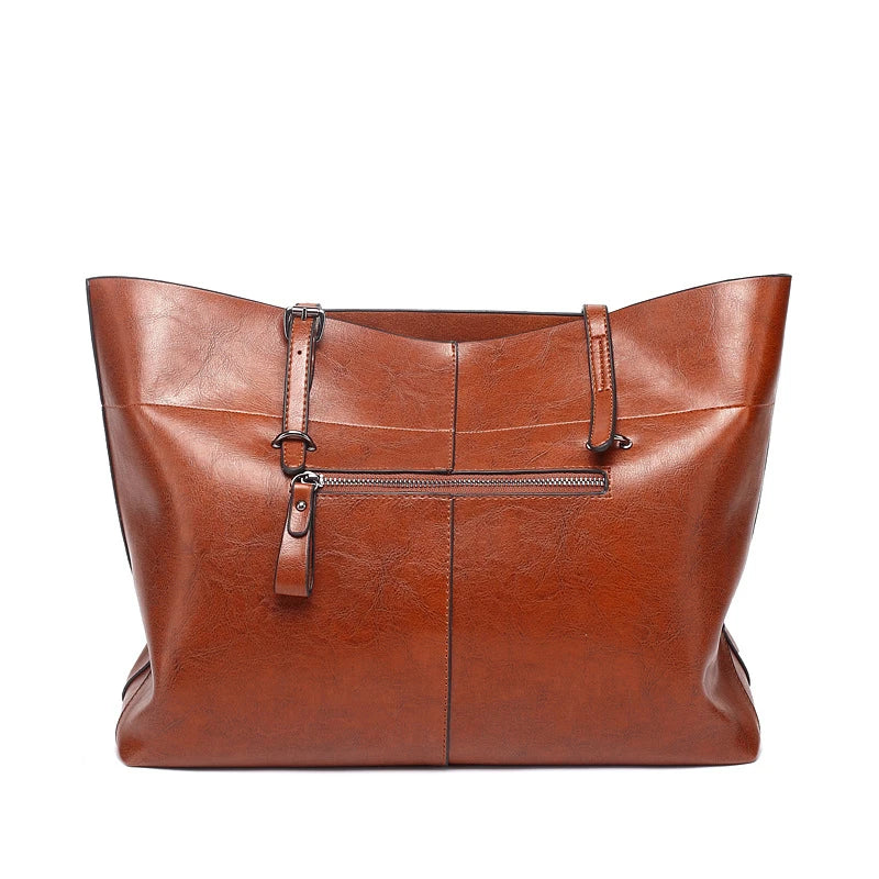 Women's Leather Tote Bag Handbags Large Capacity Shoulder Bags
