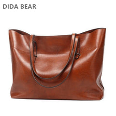 Women's Leather Tote Bag Handbags Large Capacity Shoulder Bags