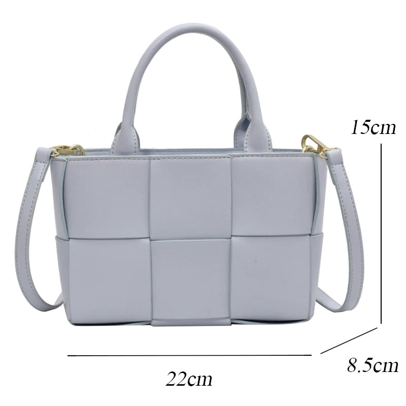 Women's Leather Woven Shoulder Bag Crossbody Bag