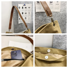 Women's Retro Canvas Shoulder Bags Large-capacity Handbags