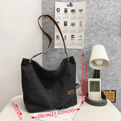 Women's Retro Canvas Shoulder Bags Large-capacity Handbags
