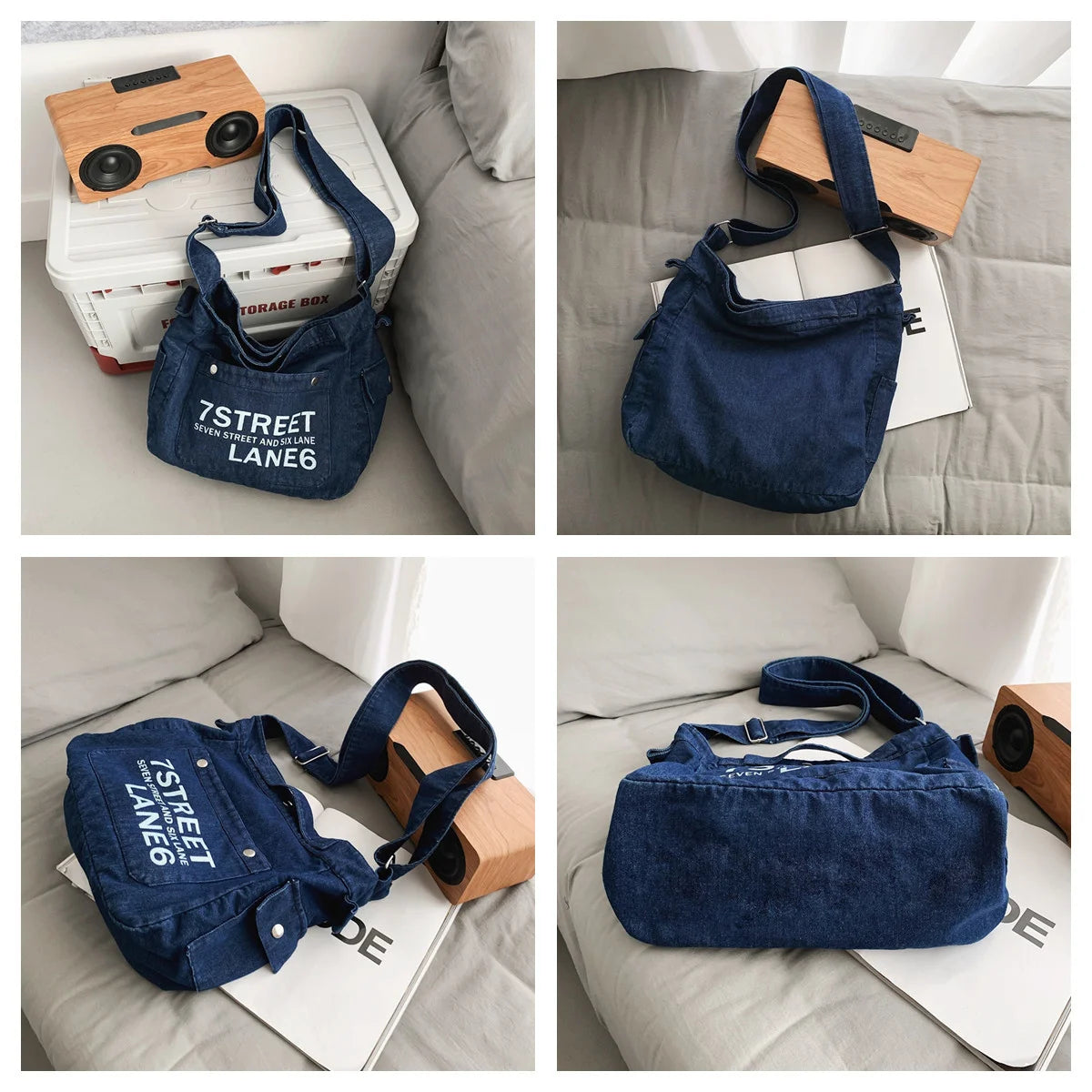 Women's Denim Shoulder Bag Large-capacity Handbag