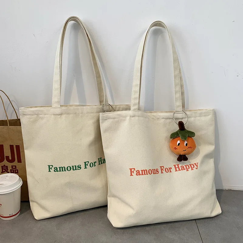 Women's Letter Print Eco Bag Casual Shoulder Bag Large Capacity Tote