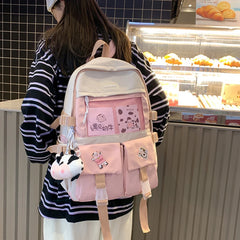 Women's Lightweight Backpack Candy Schoolbag Shoulder Student Bag For