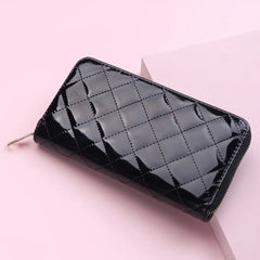 Women's Leather Zip Around Wallet Clutch Wristlet Travel Long Purse