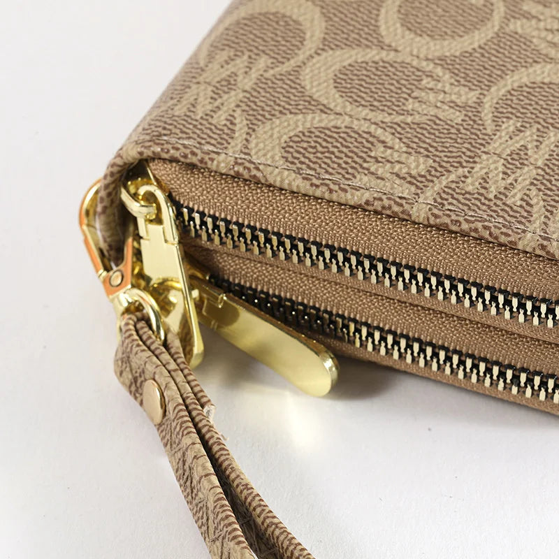 Women's Long Wallet Double Zipper Phone Bag Mother's Hand Bag