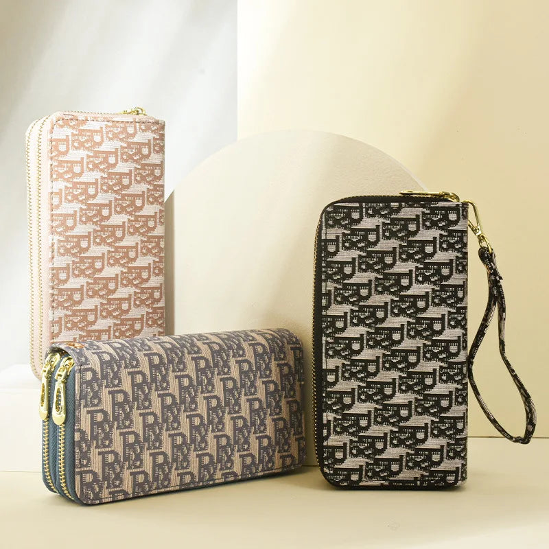 Women's Long Wallet Mobile Phone Purse Ladies Frosted Clutch Bag
