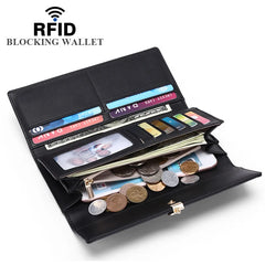 Women's Long Wallet RFID Style Wallet Pu Leaf Pendant wallet Baiyun