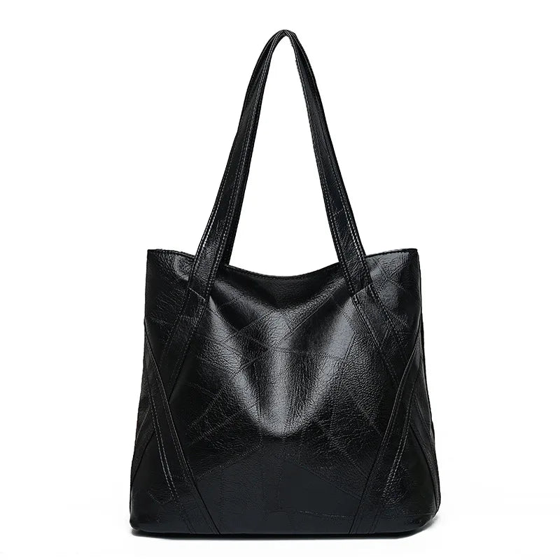 Women's Retro Soft Leather Shoulder Bag High Capacity Tote Bag