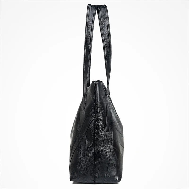Women's Retro Soft Leather Shoulder Bag High Capacity Tote Bag