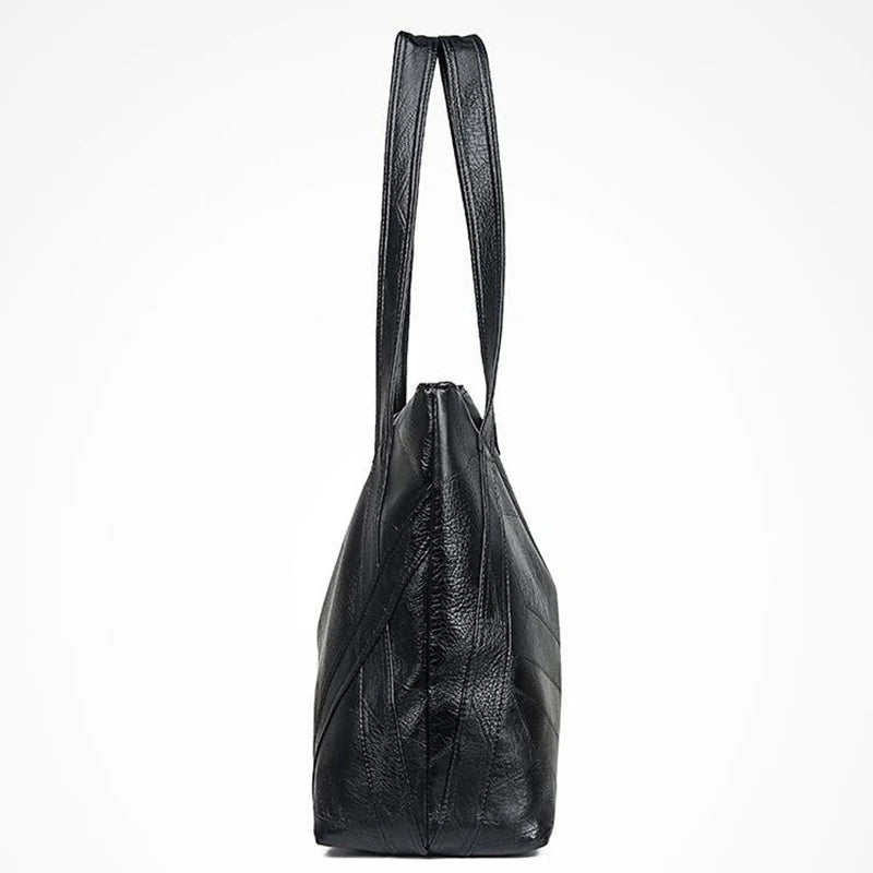 Women's Shoulder Bag Large Capacity Soft Pu Leather High Brown Casual Tote Bag