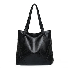 Women's Retro Soft Leather Shoulder Bag High Capacity Tote Bag