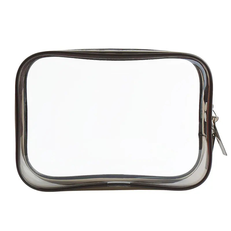 Women's Clear PVC Makeup Bag Travel Case Zipper Cosmetic Organizer Box