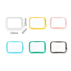 Women's Clear PVC Makeup Bag Travel Case Zipper Cosmetic Organizer Box