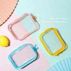 Women's Clear PVC Makeup Bag Travel Case Zipper Cosmetic Organizer Box