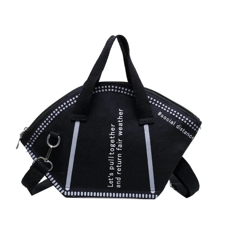 Women's Mask Style Handbag Ladies Shopper Bag Black S/L