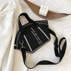 Women's Mask Style Handbag Ladies Shopper Bag Black S/L
