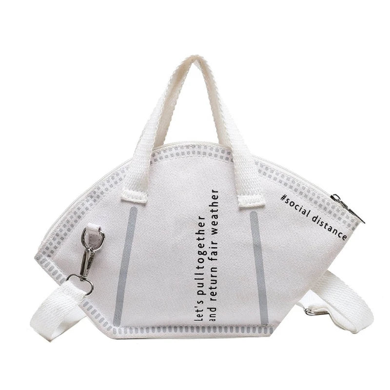 Women's Mask Style Handbag Ladies Shopper Bag Black S/L