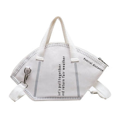 Women's Mask Style Handbag Ladies Shopper Bag Black S/L