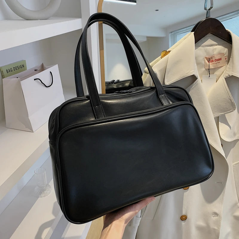 Women's Shoulder Crossbody PU Leather Travel Handbag with Big Pockets