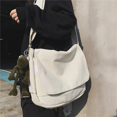 Women's Canvas Messenger Bag Large Capacity Solid Handbags