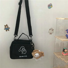 Women's Sweet Cartoon Canvas Envelope Bag