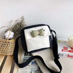 Women's Canvas Envelope Messenger Bag Sweet Cartoon Shoulder Diagonal Bag
