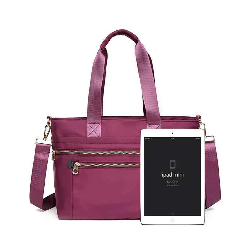 Waterproof Nylon Shoulder Totes Top-handle Bag