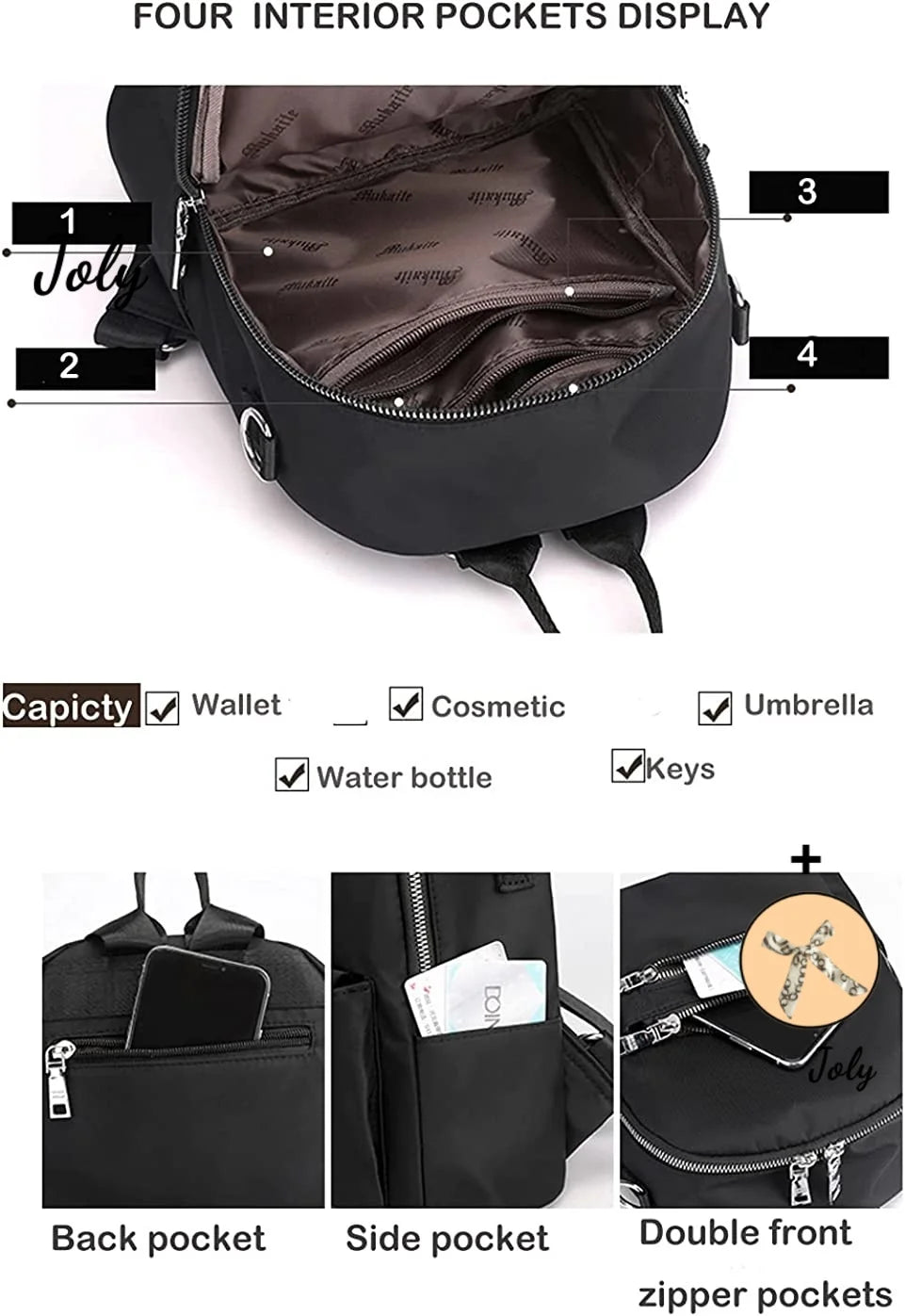 Women's Mini Backpack Purse Girls Shoulder Bags Lightweight Waterproof Casual Da