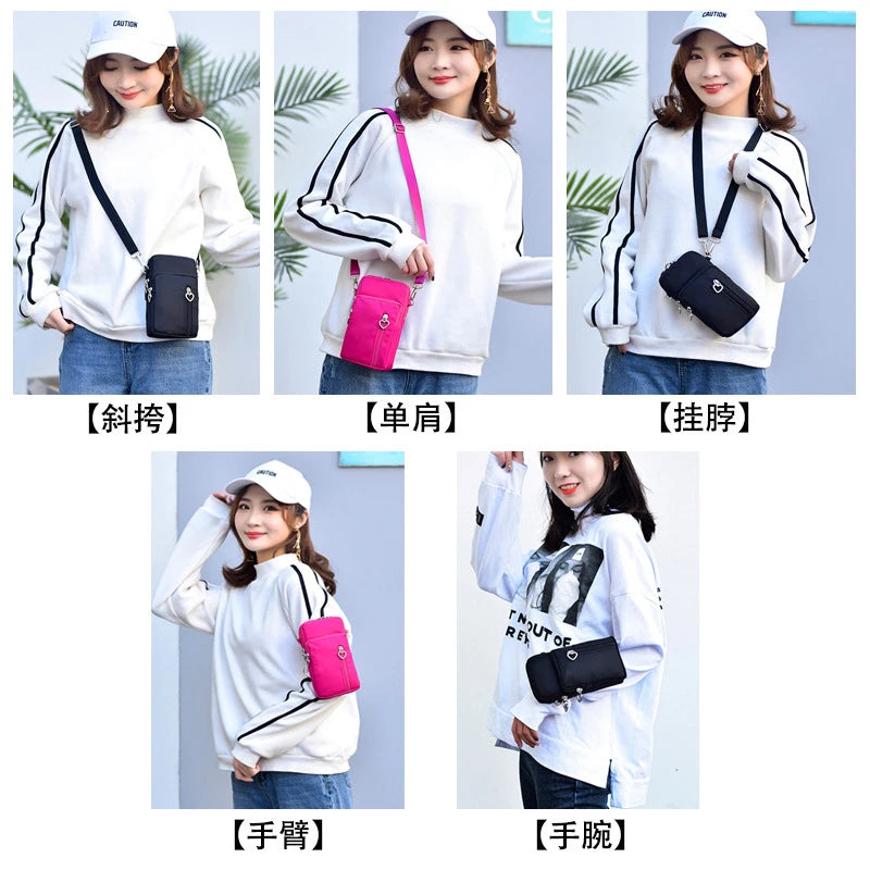Women's Mini Shoulder Bag Waterproof Handbag Wrist Pouch Wallet