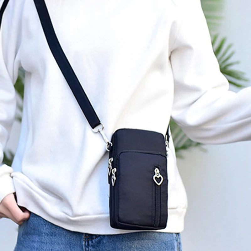 Women's Mini Shoulder Bag Waterproof Handbag Wrist Pouch Wallet