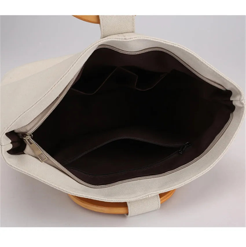 Women's Mini Solid Canvas Shell Bag Small Handbag