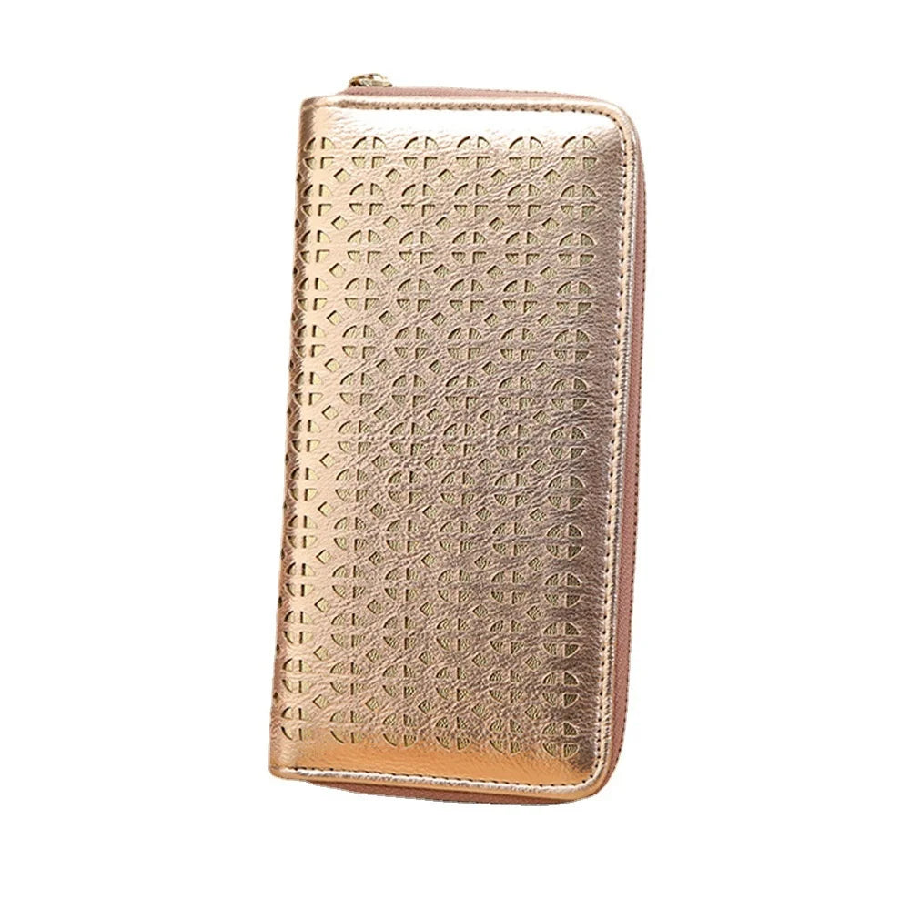 Women's Long Zipper Handbag Hollow Wallet