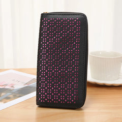 Women's Long Zipper Handbag Hollow Wallet