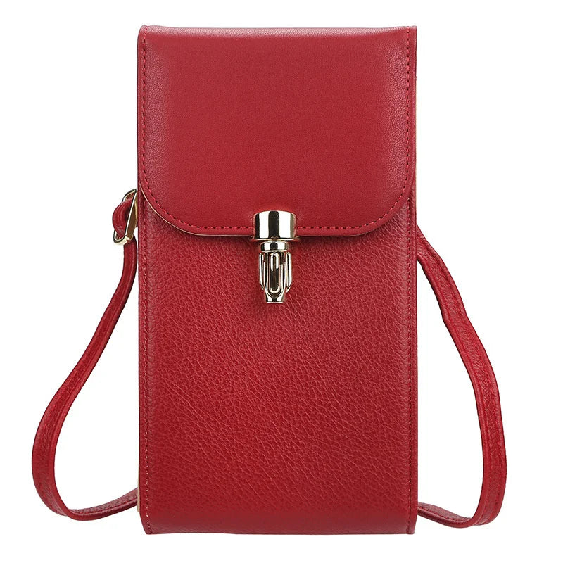 Women's Mobile Phone Bag Wallet Solid Versatile Zipper Messenger Bag