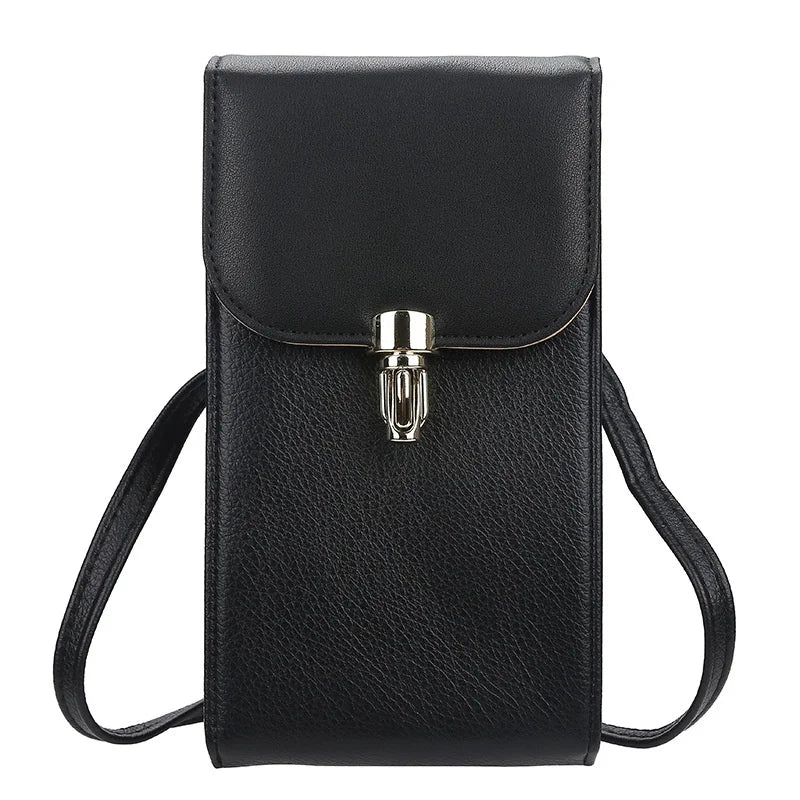 Women's Mobile Phone Bag Wallet Solid Versatile Zipper Messenger Bag