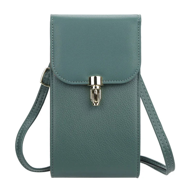 Women's Mobile Phone Bag Wallet Solid Versatile Zipper Messenger Bag