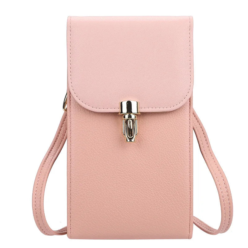 Women's Mobile Phone Bag Wallet Solid Versatile Zipper Messenger Bag