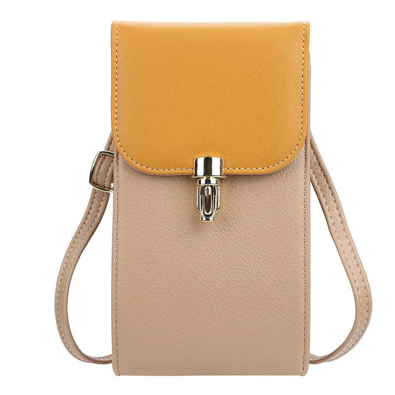 Women's Mobile Phone Bag Wallet Solid Versatile Zipper Messenger Bag