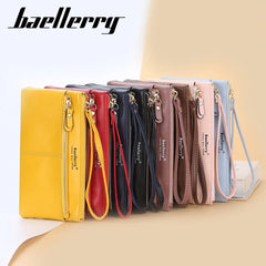 Zipper Clutch Leather Women's Wallet Touch Screen Mobile Phone Bag